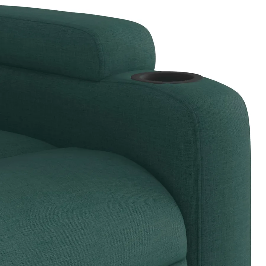 Fauteuil inclinable électrique vert foncé tissu - 12