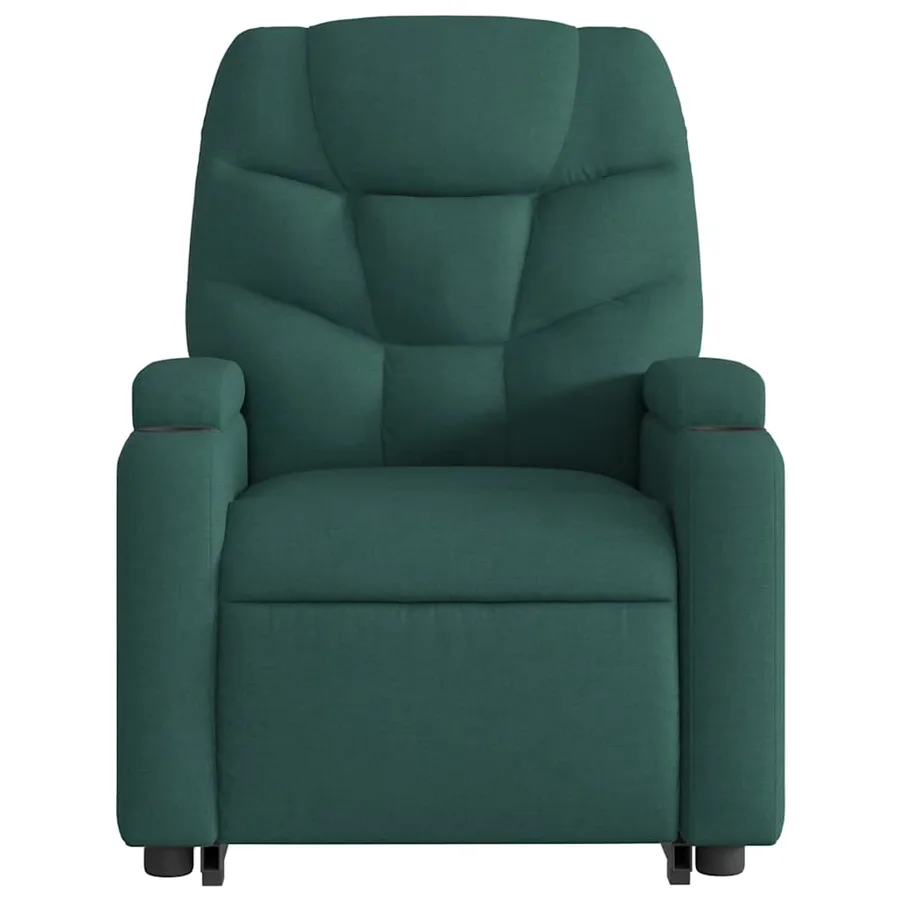 Fauteuil inclinable électrique vert foncé tissu - 9