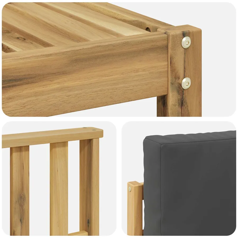 Ensemble de canapés d'extérieur 8 pcs Blanc et anthracite - 7