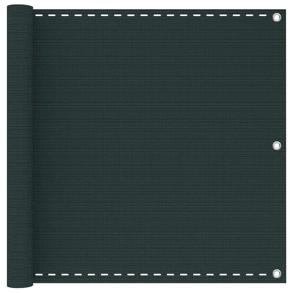 Écran de balcon Vert foncé 120 x 1000 cm HDPE et Aluminium