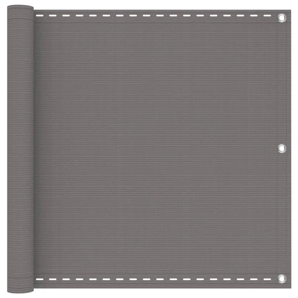 Écran de balcon Gris clair 75 x 300 cm HDPE et Aluminium