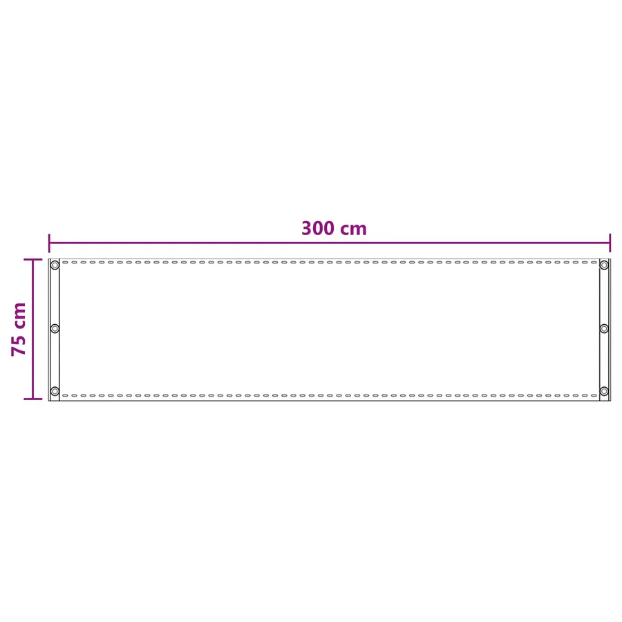 Écran de balcon Gris clair 75 x 300 cm HDPE et Aluminium - 5