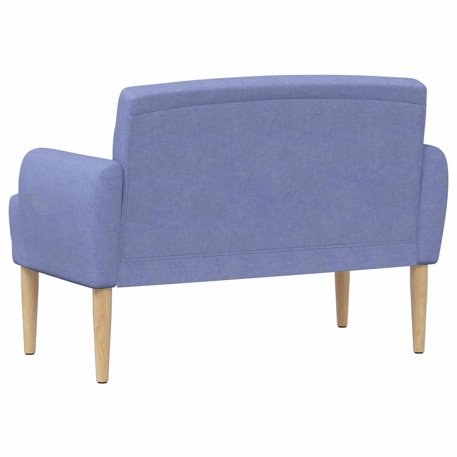Canapé love seat avec capitonnage en boutons Bleu denim Tissu - 5
