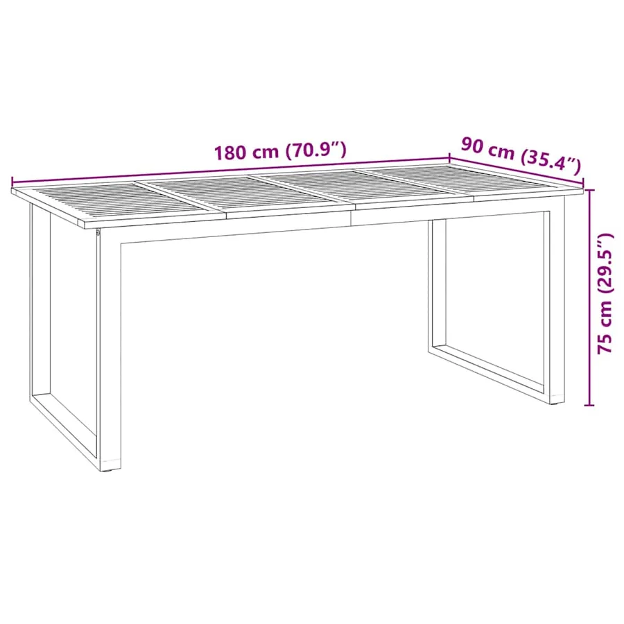 Ensemble de salle à manger pour jardin 7 pcs Gris - 11