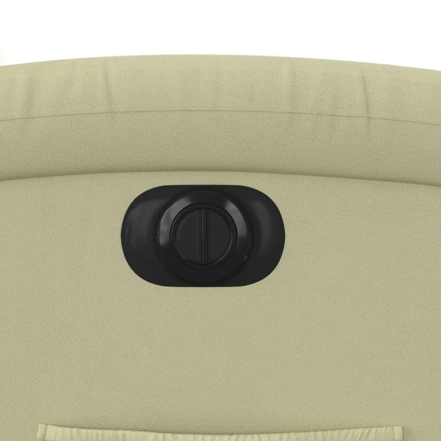 Fauteuil inclinable électrique crème cuir véritable - 13