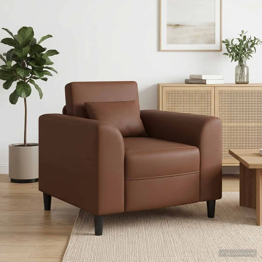 Fauteuil Marron Simili cuir