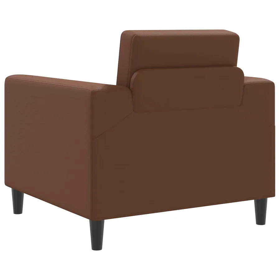 Fauteuil Marron Simili cuir - 5