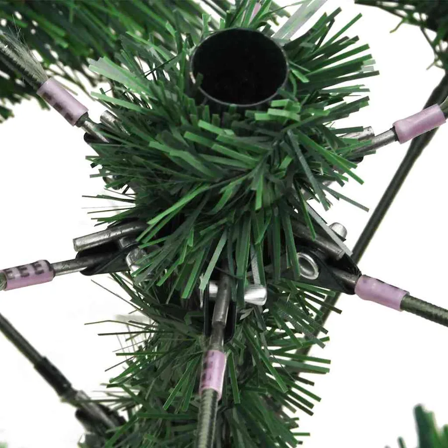 Sapin de Noël artificiel Vert et blanc 210 cm - 13