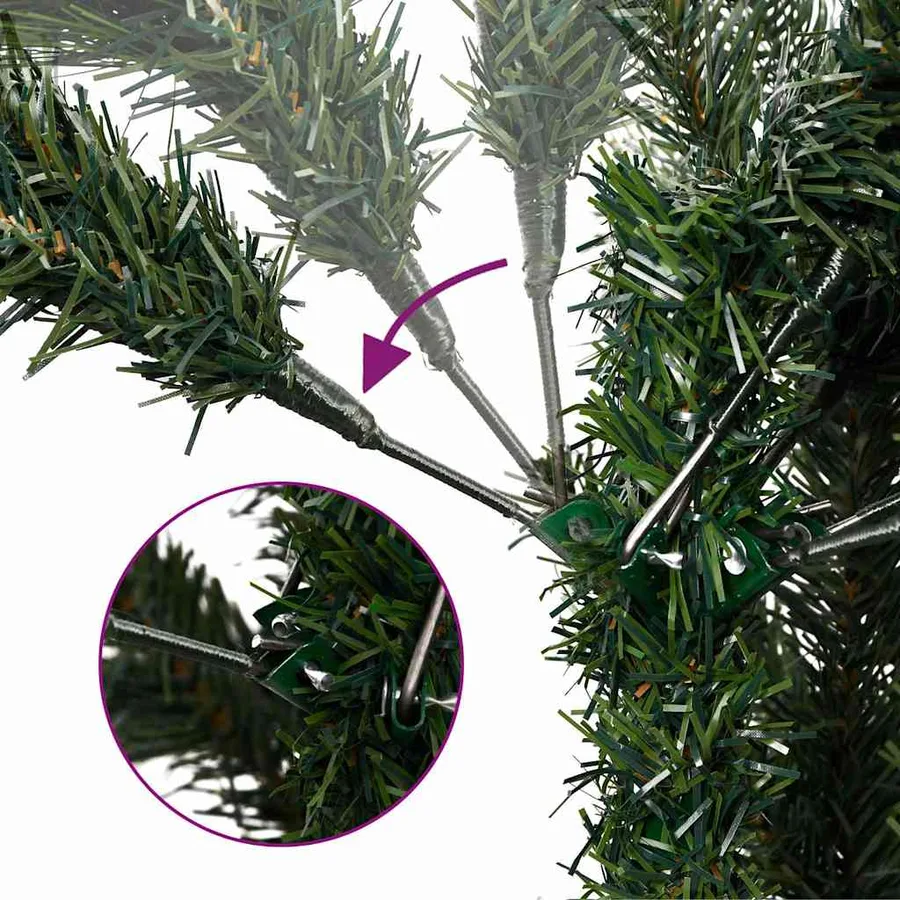 Sapin de Noël artificiel Vert et blanc 210 cm - 16