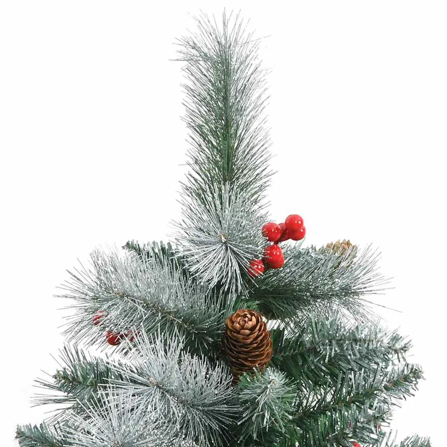 Sapin de Noël artificiel Vert et blanc 210 cm - 8