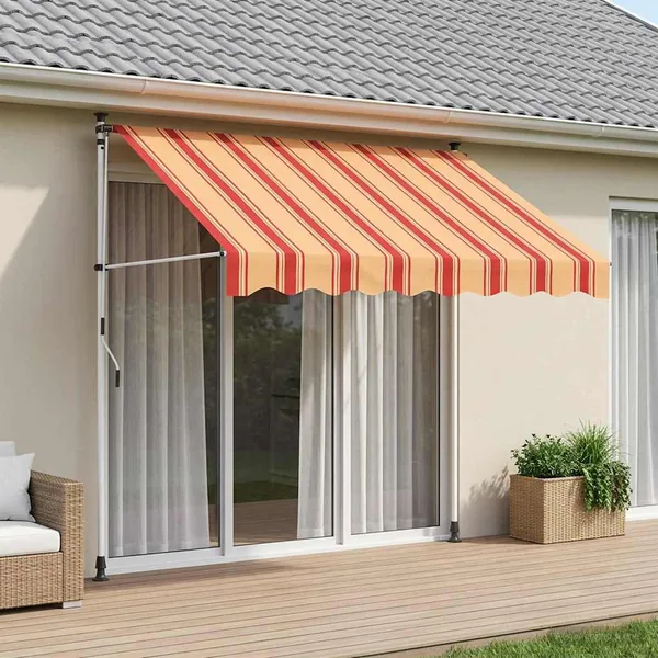 Auvent rétractable manuel Multicolore 300 x 115 x 300 cm