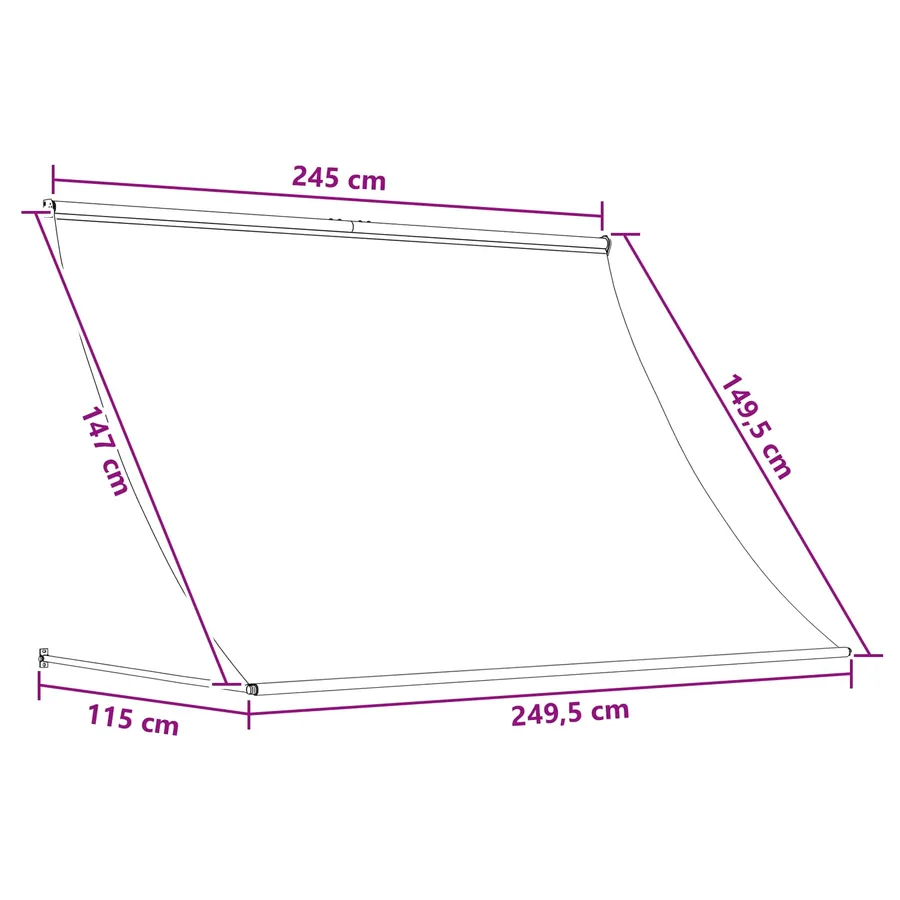 Auvent Multicolore 250 x 150 cm - 7