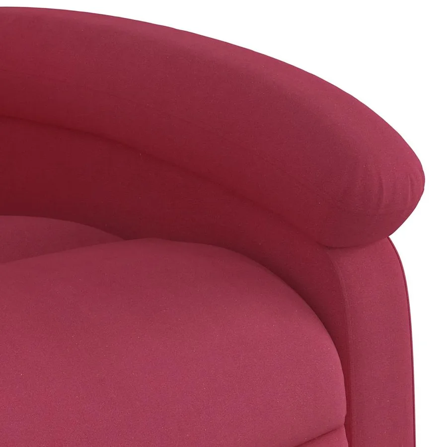 Fauteuil de massage inclinable Rouge bordeaux Velours - 11