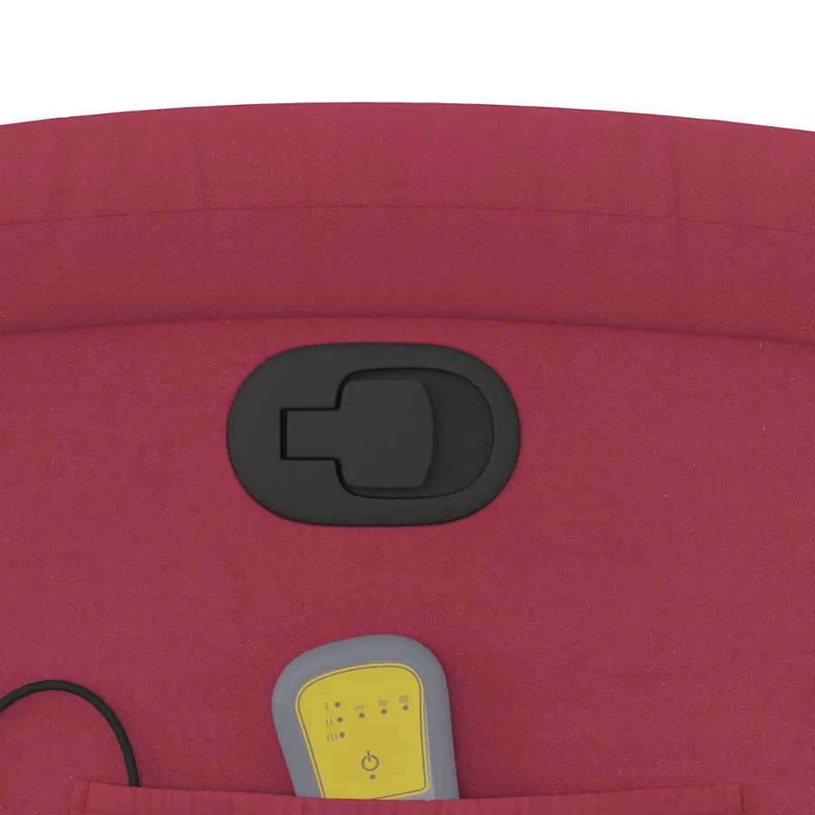 Fauteuil de massage inclinable Rouge bordeaux Velours - 12