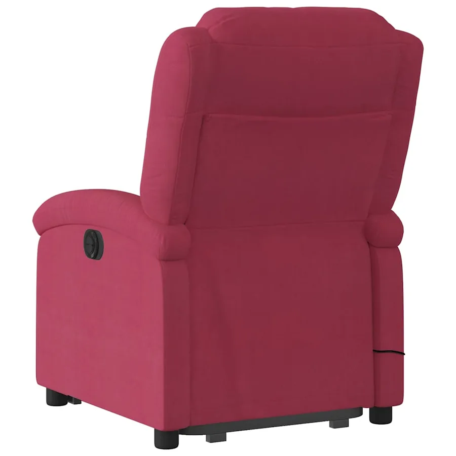 Fauteuil de massage inclinable Rouge bordeaux Velours - 5