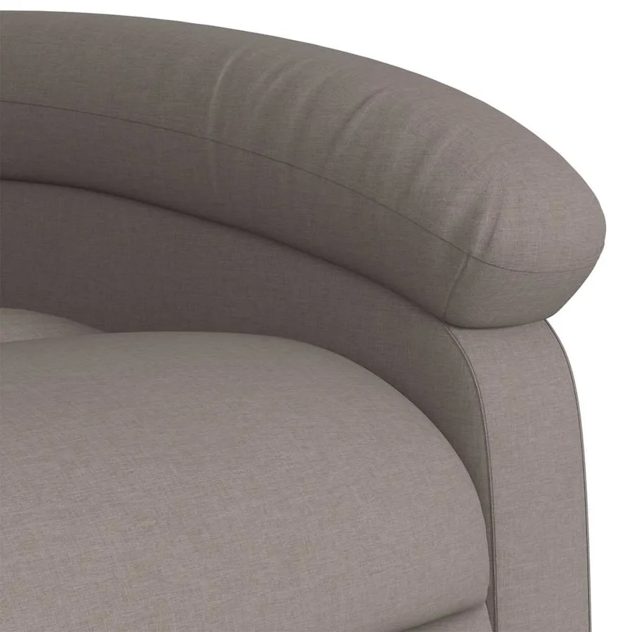 Fauteuil inclinable de massage électrique Taupe Tissu - 11
