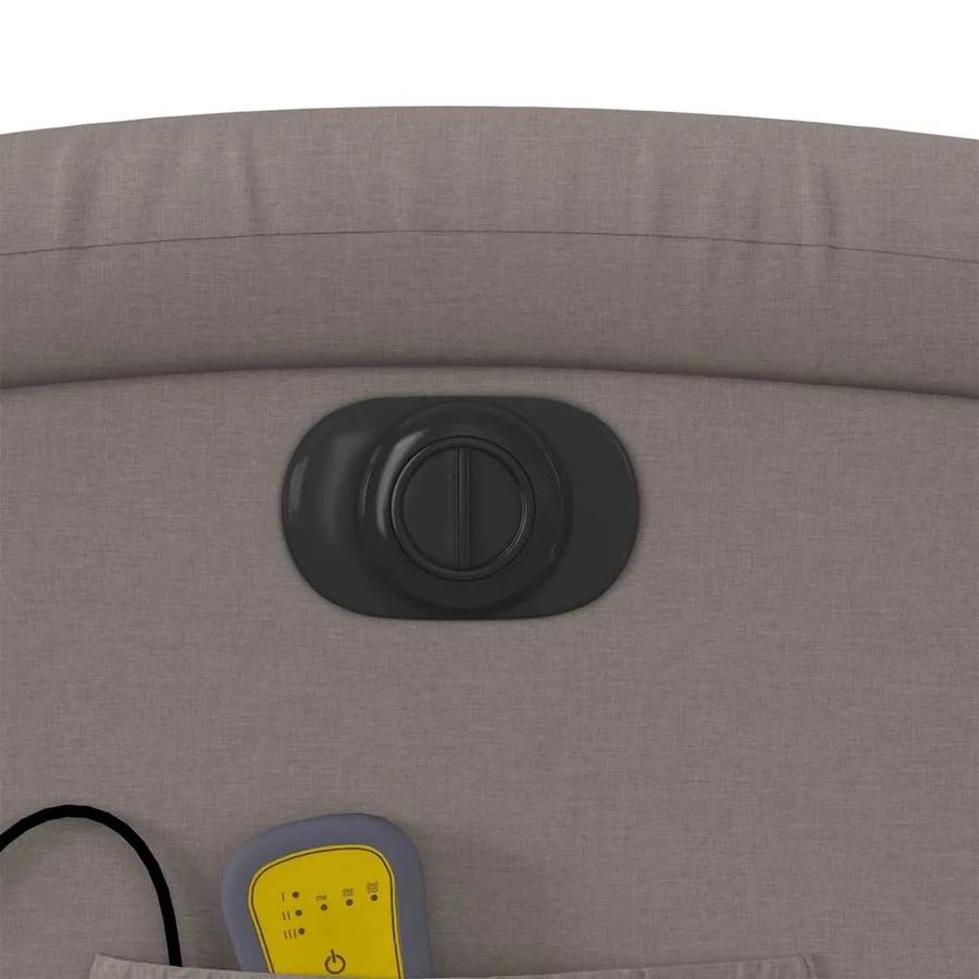 Fauteuil inclinable de massage électrique Taupe Tissu - 12
