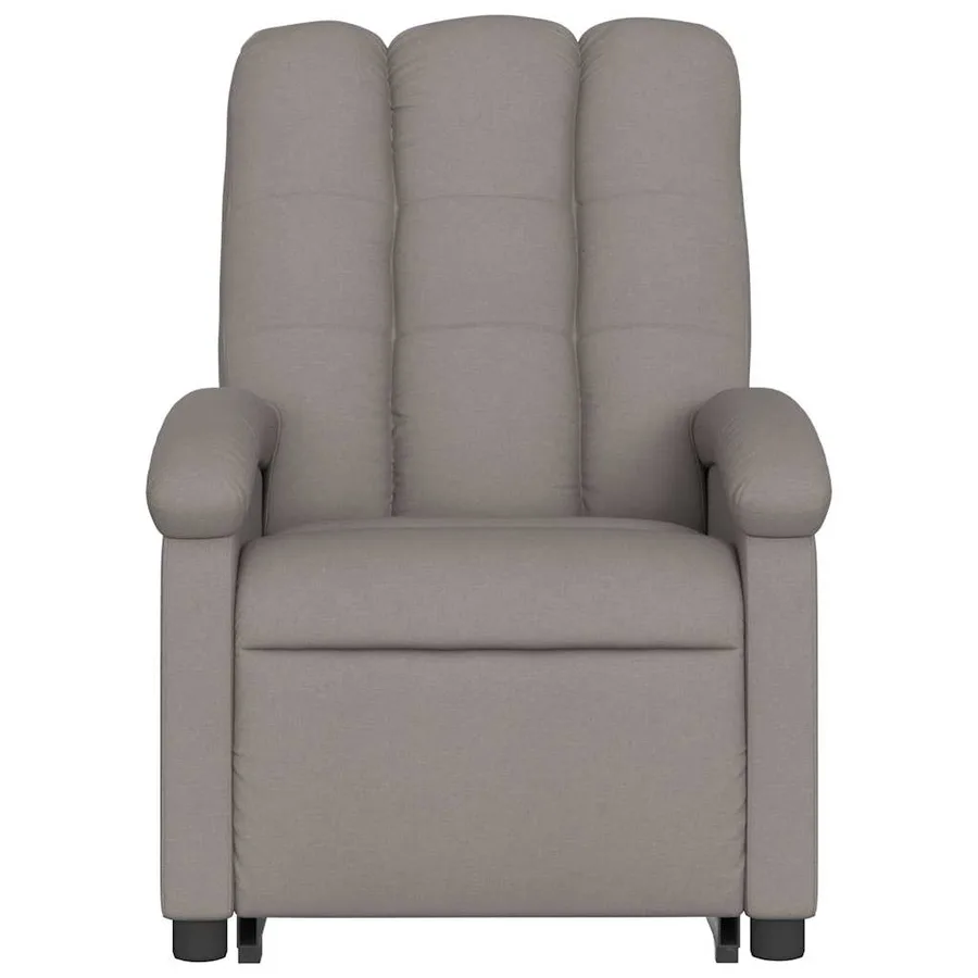 Fauteuil inclinable de massage électrique Taupe Tissu - 9
