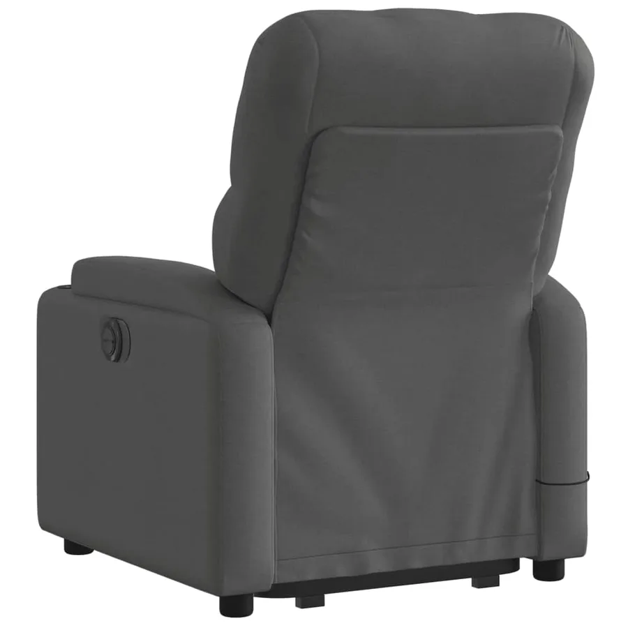 Fauteuil de massage inclinable Gris foncé Tissu - 5