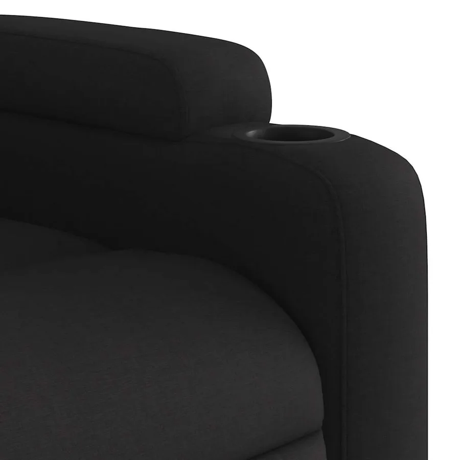 Fauteuil inclinable de massage électrique Noir Tissu - 12