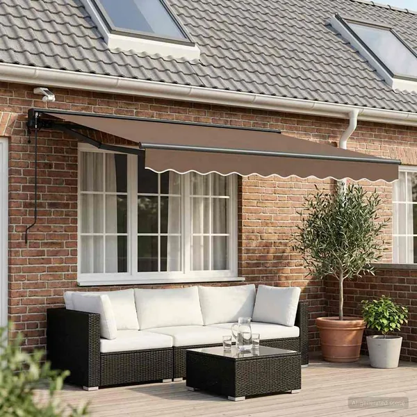 Auvent rétractable électrique Taupe 3 x 2,5 m