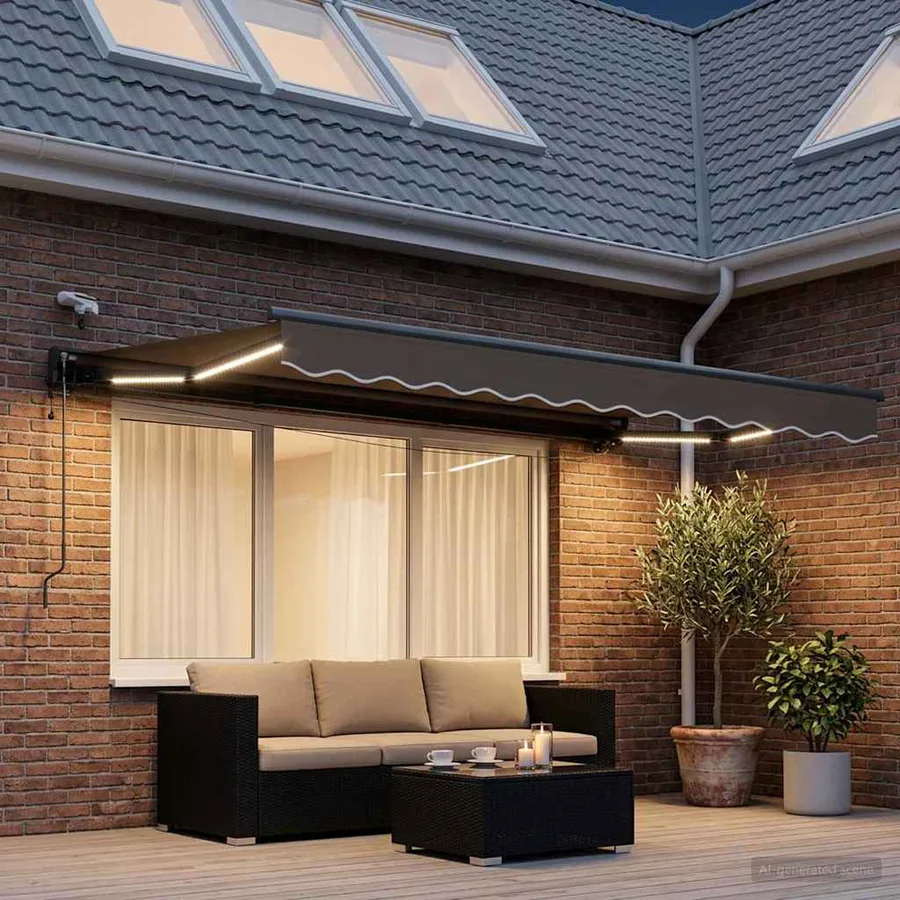 Auvent rétractable électrique Taupe 3 x 2,5 m - 3