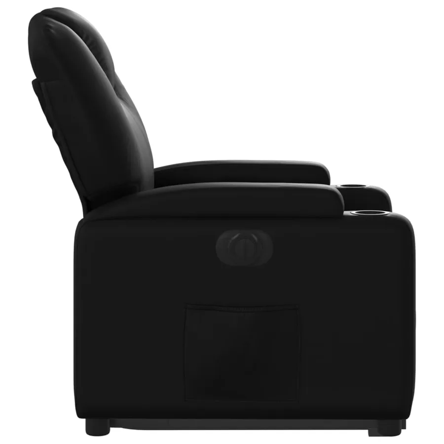 Fauteuil inclinable électrique noir similicuir - 10
