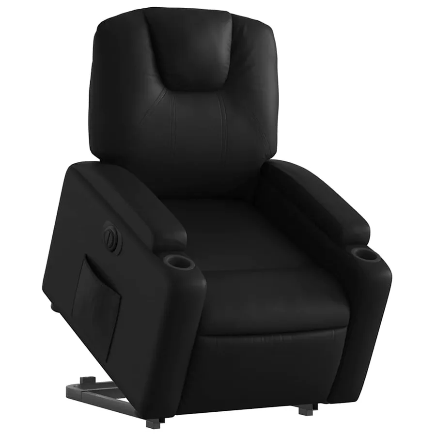 Fauteuil inclinable électrique noir similicuir - 3