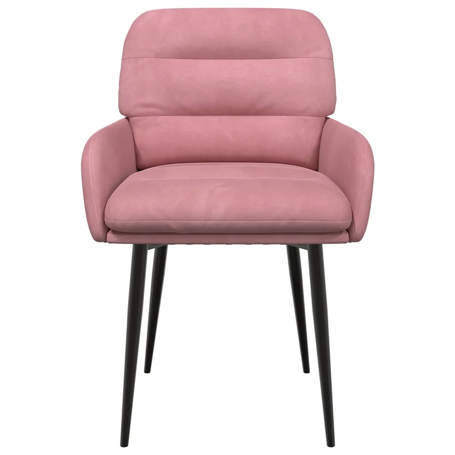 Chaises de salle à manger 4 pcs Velours Rose 59 x 59,5 x 90 cm - 3