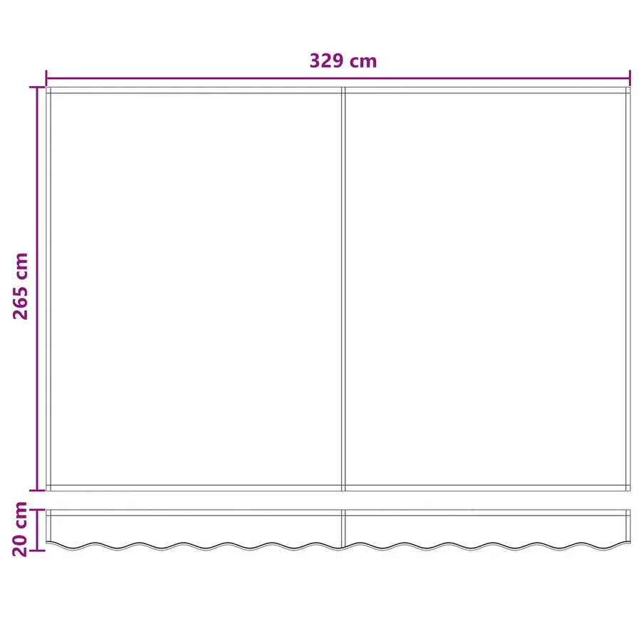 Auvent rétractable électrique Taupe 100% Polyester et Aluminium - 13