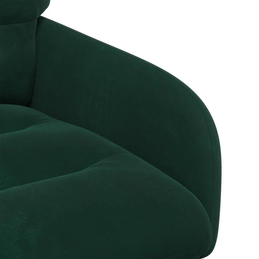 Chaises de salle à manger 6 pcs Velours Vert foncé - 6