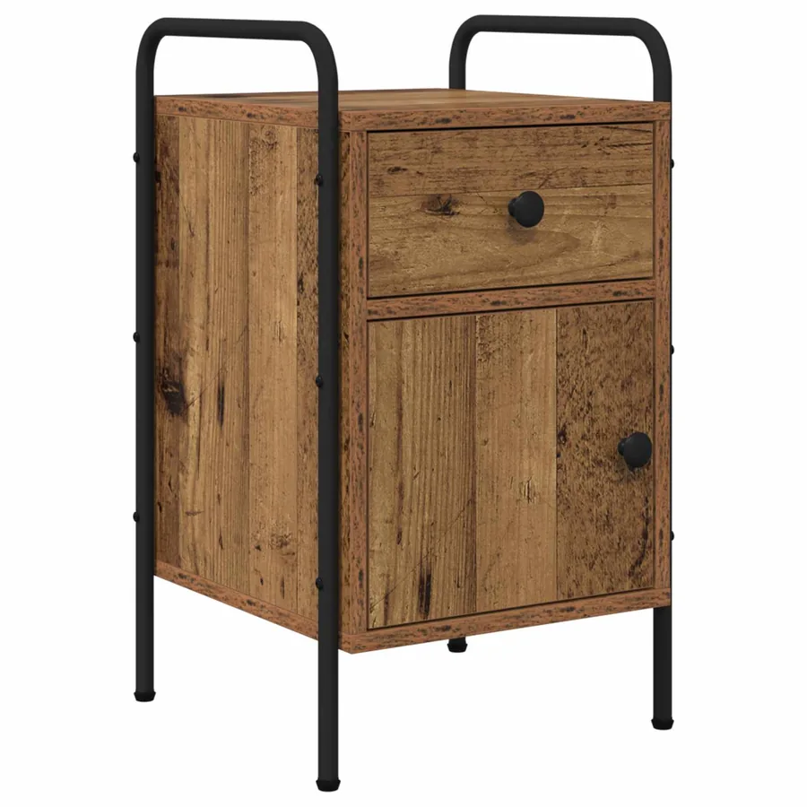 Table de chevet Bois ancien 35 x 36,5 x 61 cm Bois d'ingénierie