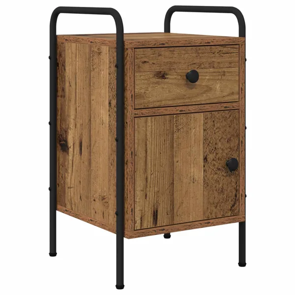 Table de chevet Bois ancien 35 x 36,5 x 61 cm Bois d'ingénierie