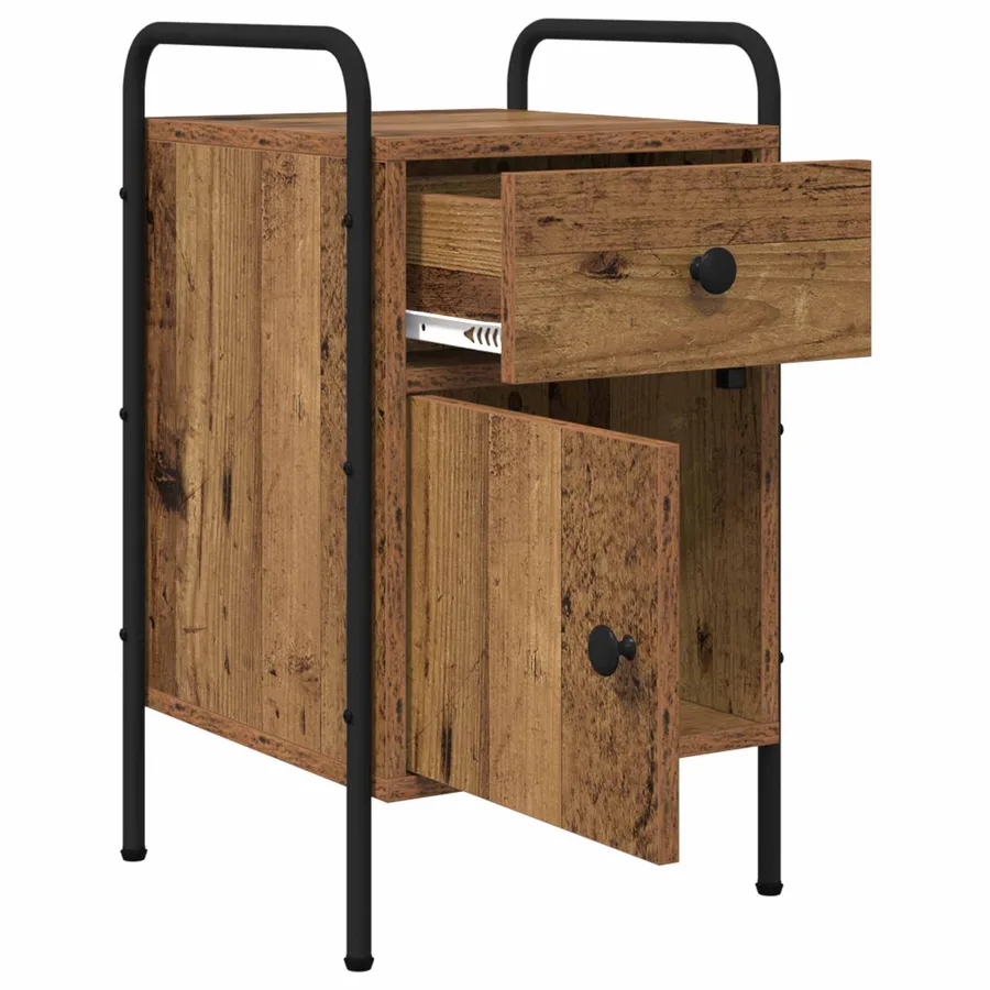 Table de chevet Bois ancien 35 x 36,5 x 61 cm Bois d'ingénierie - 3