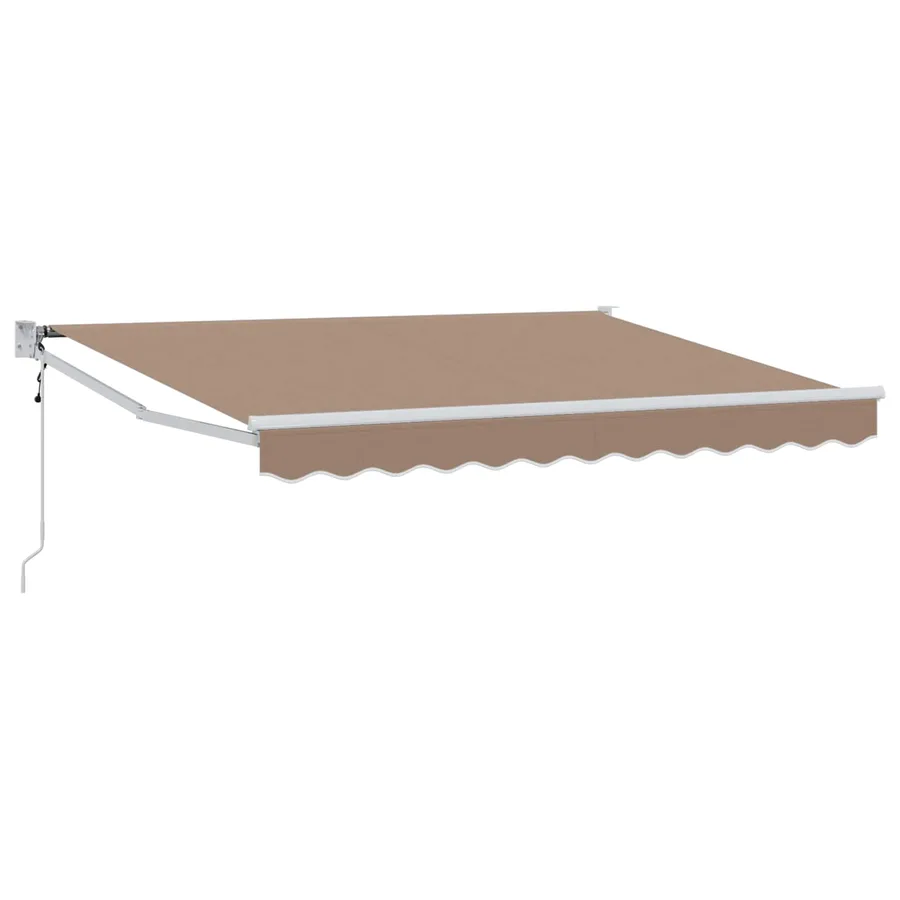 Auvent rétractable Taupe 2,5 x 2 m Polyester et métal - 2