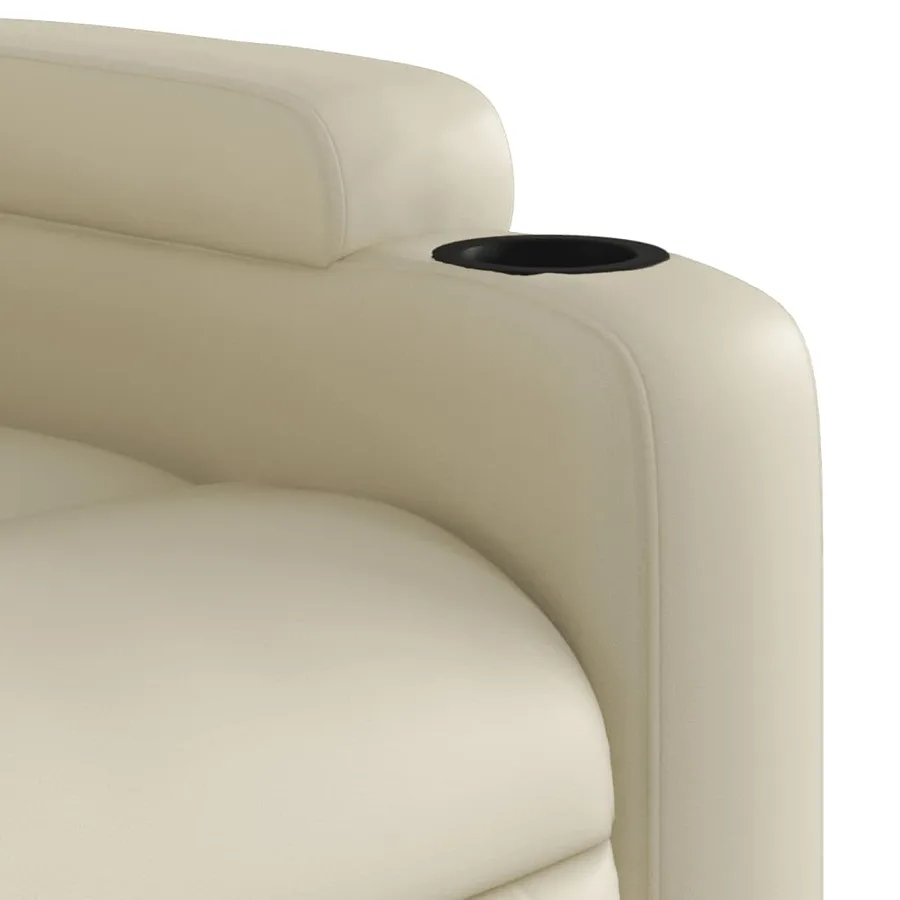 Fauteuil inclinable Crème Similicuir - 11