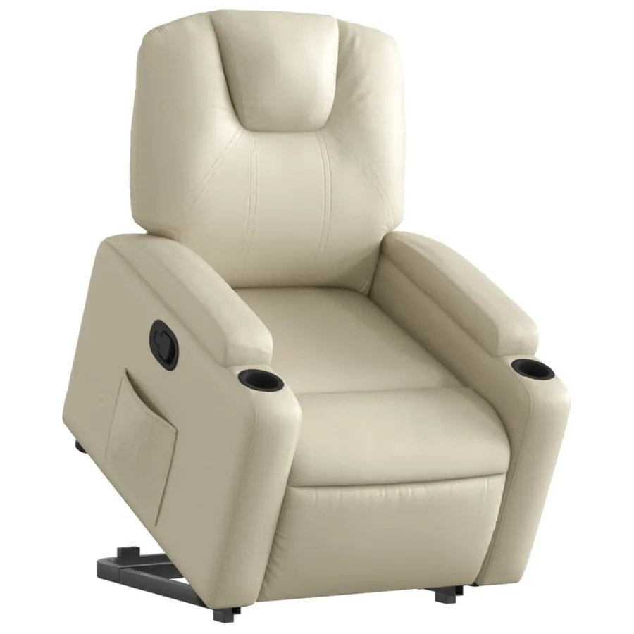 Fauteuil inclinable Crème Similicuir - 3