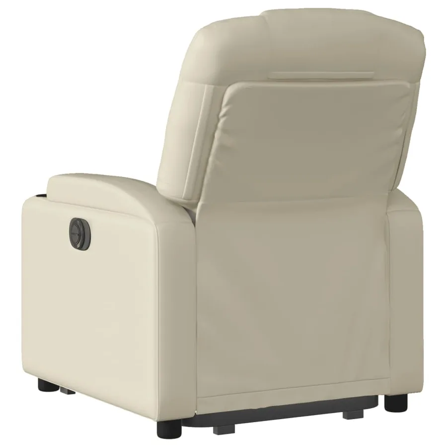 Fauteuil inclinable Crème Similicuir - 5