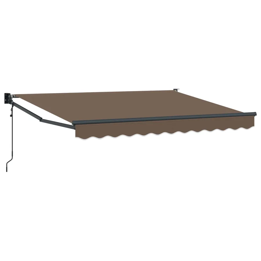 Auvent rétractable Taupe 4 × 3 m Polyester et métal - 2