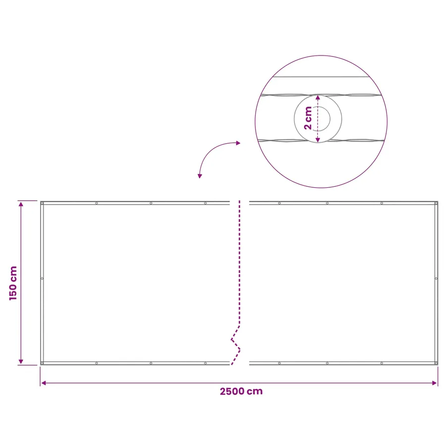 Écran de confidentialité pour balcon 1,5 x 25 m - 8
