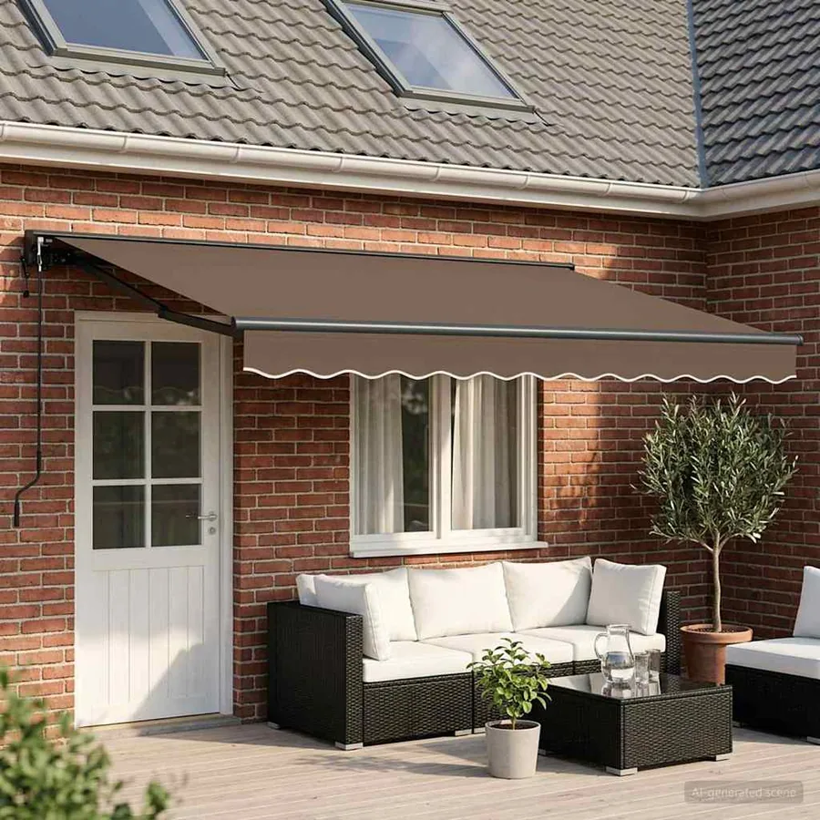 Auvent rétractable électrique Taupe 4 x 2 m