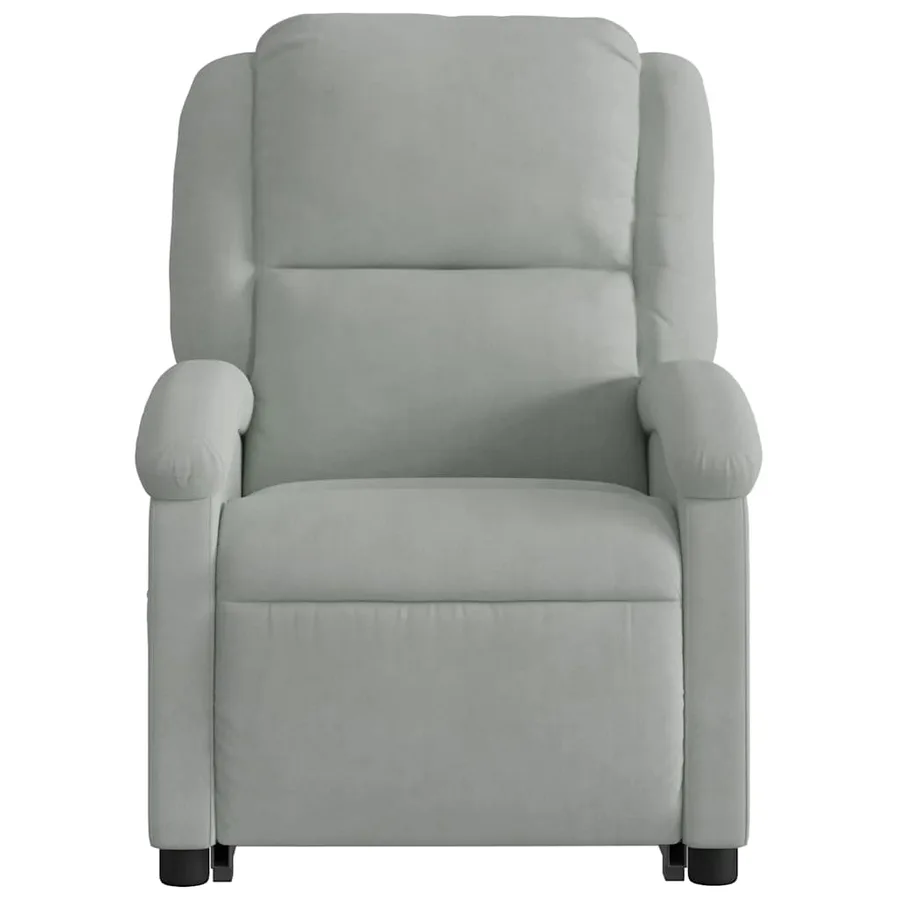 Fauteuil inclinable Gris clair Velours - 9