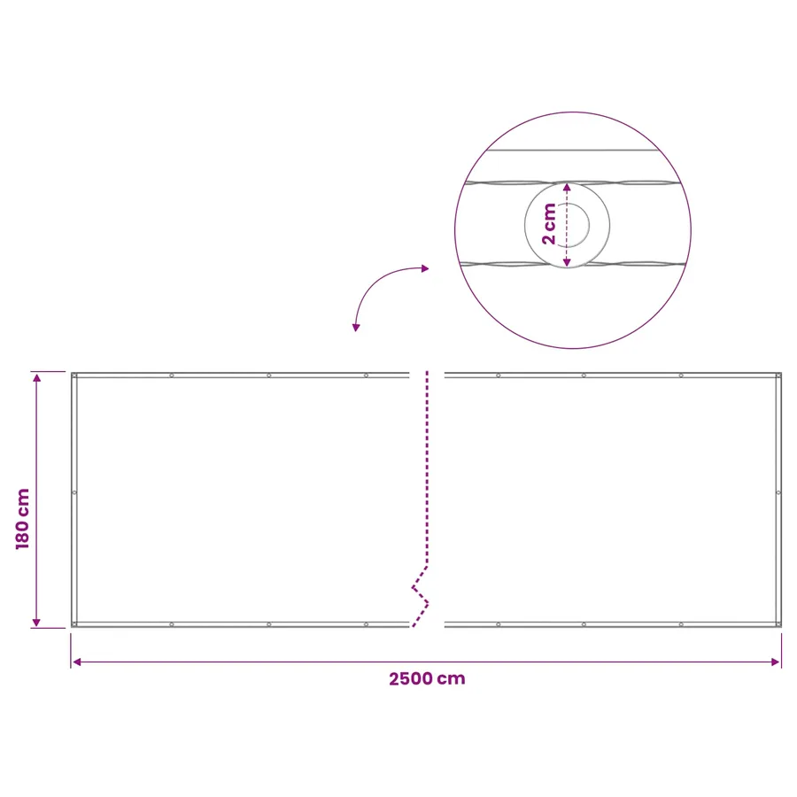Écran de confidentialité pour balcon 1,8 x 25 m - 7