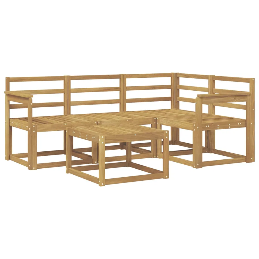 Ensemble de canapés d'extérieur 5 pcs Blanc 59 x 59 x 37 cm - 2