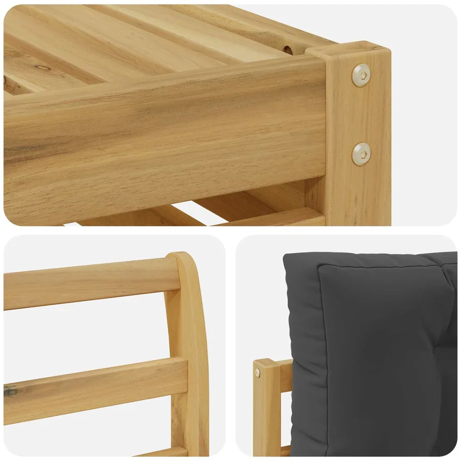 Ensemble de canapés d'extérieur 6 pc Blanc et anthracite - 6