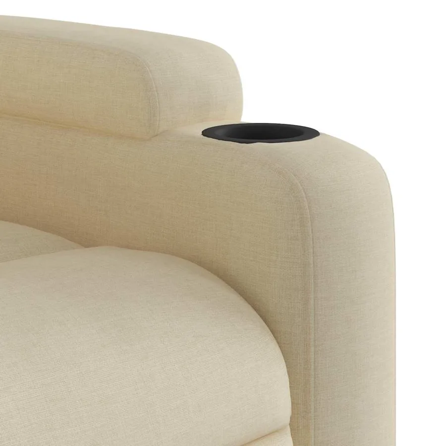 Fauteuil inclinable Crème Tissu - 11