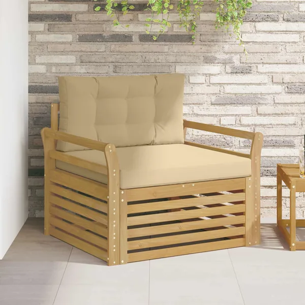 Canapé d’extérieur Polyester Blanc