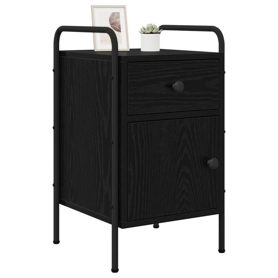 Table de chevet 2 pc Chêne noir 35 x 36,5 x 61 cm - 2