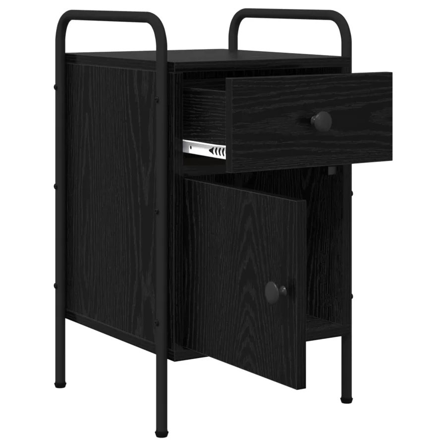 Table de chevet 2 pc Chêne noir 35 x 36,5 x 61 cm - 4
