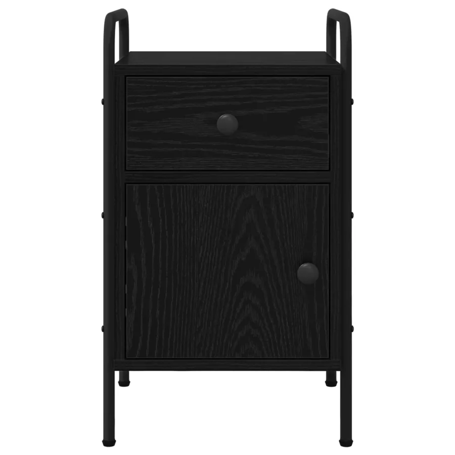 Table de chevet 2 pc Chêne noir 35 x 36,5 x 61 cm - 5